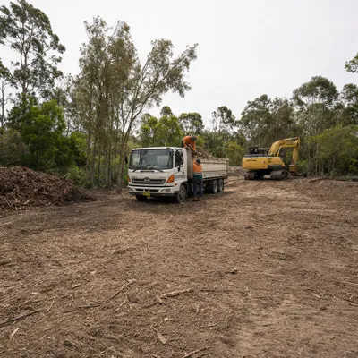 Land Clearing in Toowoomba. Block prep and regrowth clearing on Toowoomba range lots and acreage. Worked to permit lines with council vegetation rules in mind from the start.